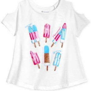 Inc International Concepts Popsicle Graphic-print Cold-shoulder T-shirt. Girls
